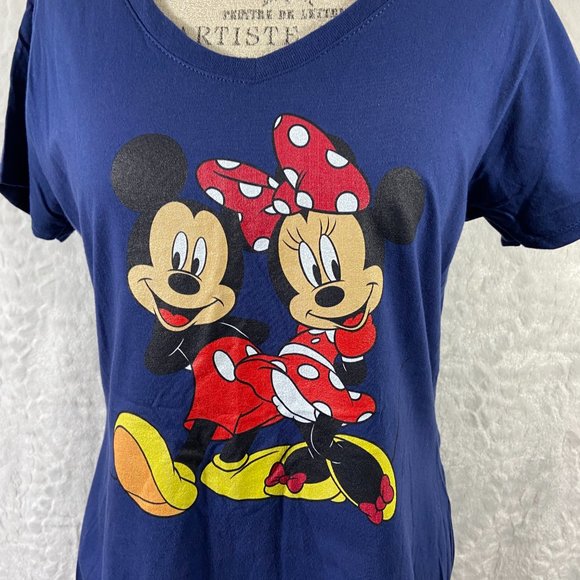 Disney Big Mickey and Minnie Mouse V-Neck T-Shirt - Picture 2 of 7